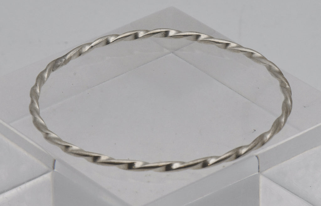 Vintage Sterling Silver Twisted Bangle Bracelet