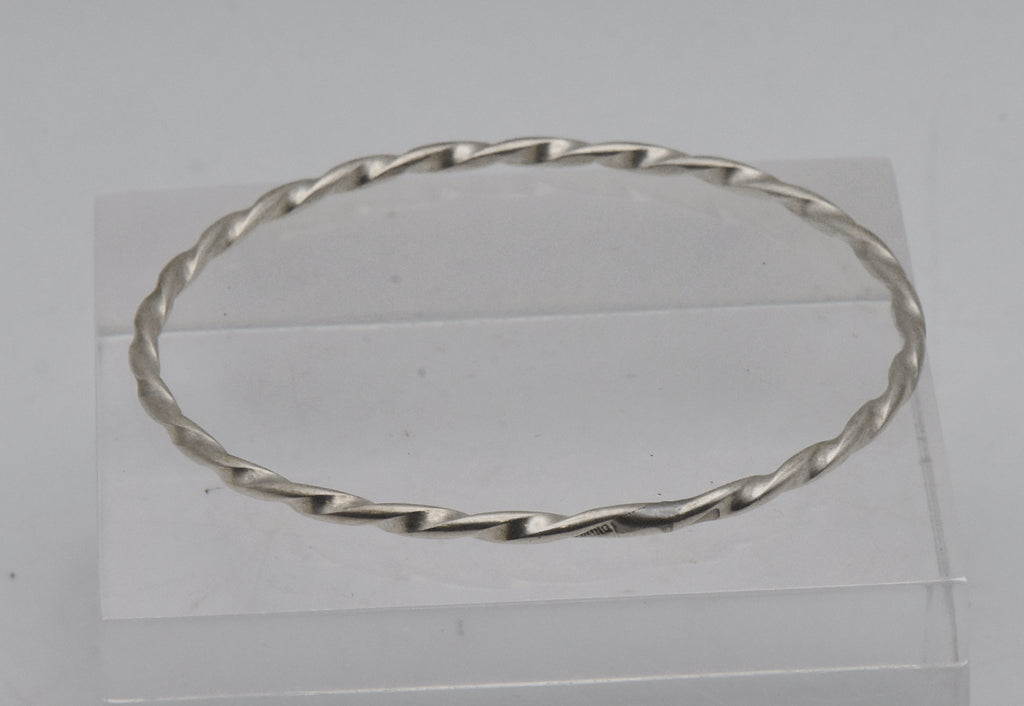 Vintage Sterling Silver Twisted Bangle Bracelet