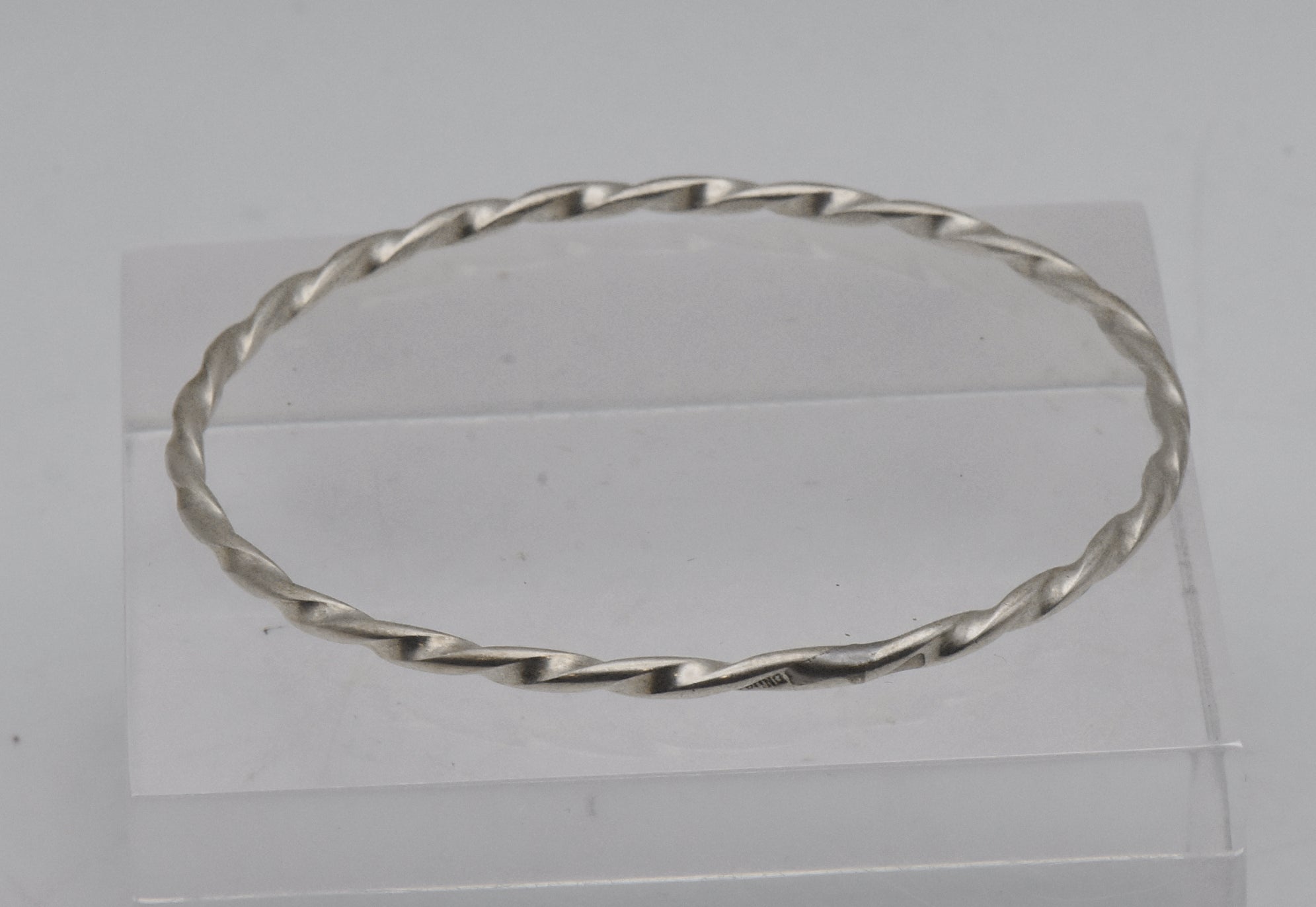 Vintage Sterling Silver Twisted Bangle Bracelet