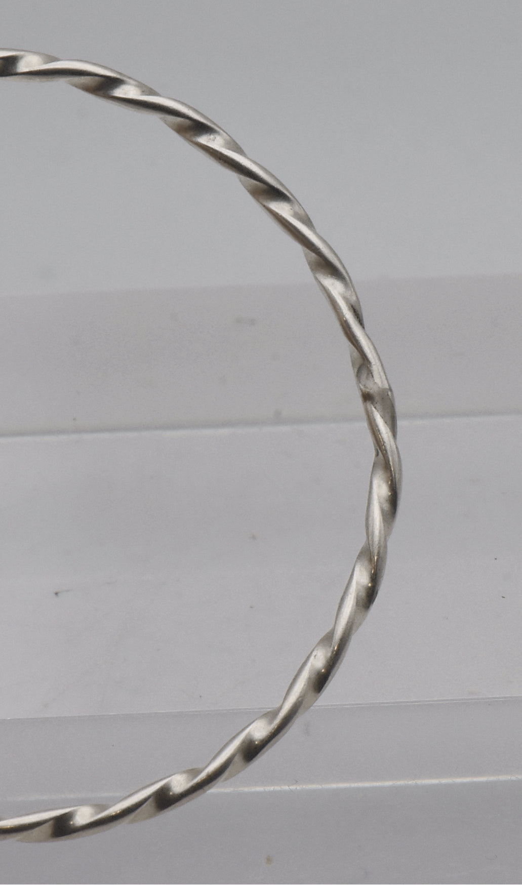 Vintage Sterling Silver Twisted Bangle Bracelet