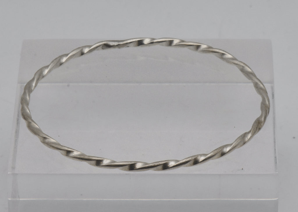 Vintage Sterling Silver Twisted Bangle Bracelet
