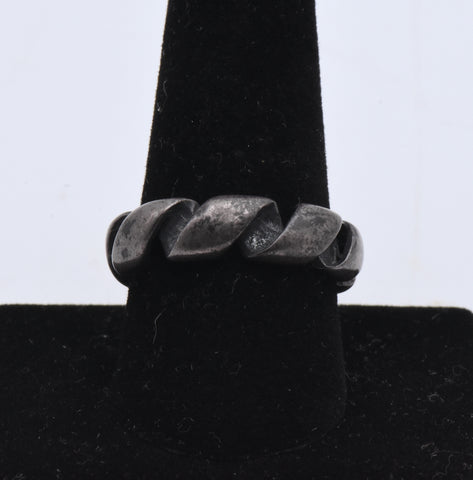 Château d'Argent - Vintage Unique Twisted Sterling Silver Ring - Size 9