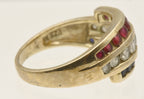 Ross-Simons - Vintage Vermeil Red, White, and Blue Ruby, Topaz, Sapphire Ring  - Size 9.25