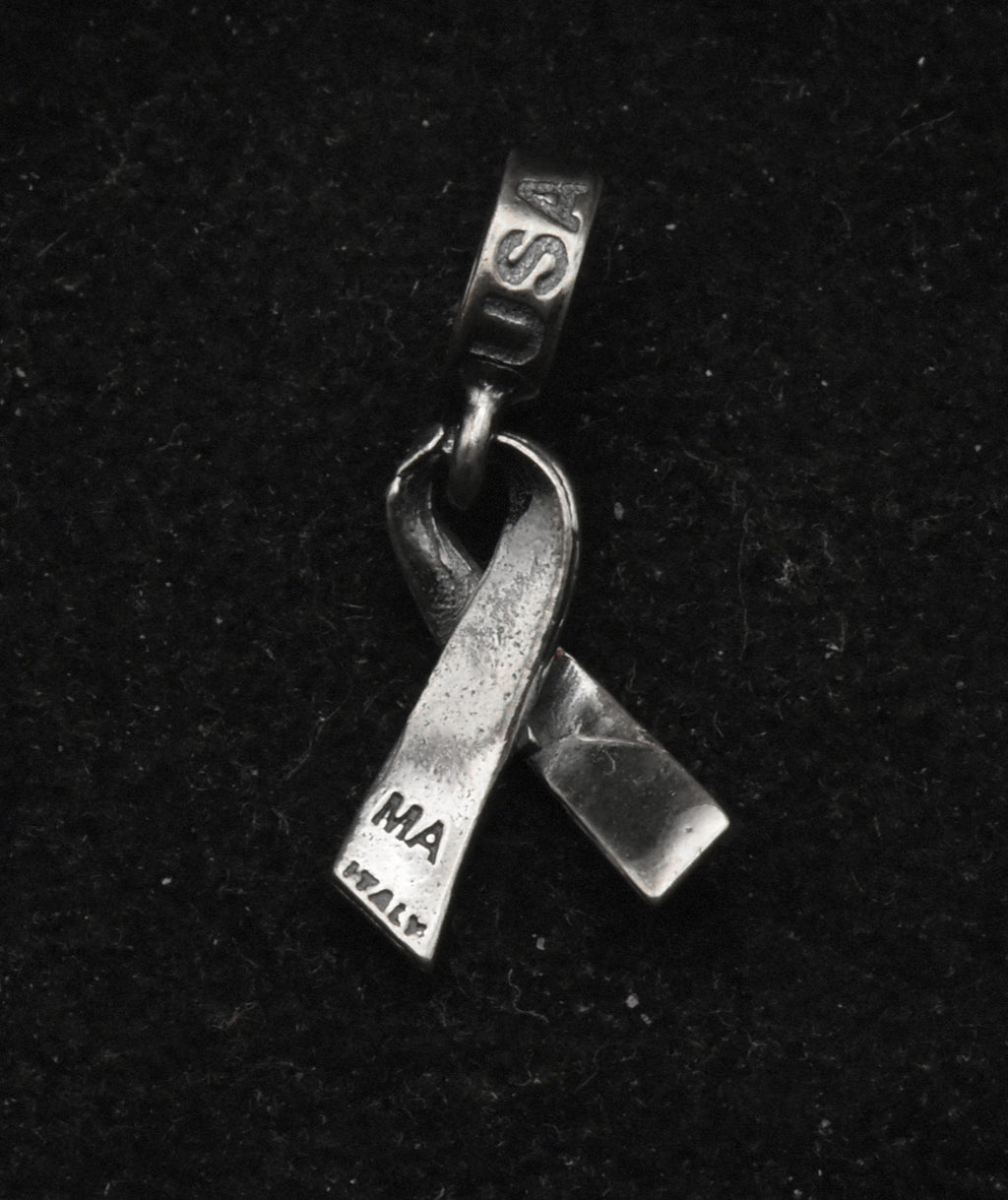 Vintage Italian Sterling Silver Dangling USA Ribbon Charm