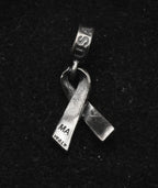Vintage Italian Sterling Silver Dangling USA Ribbon Charm