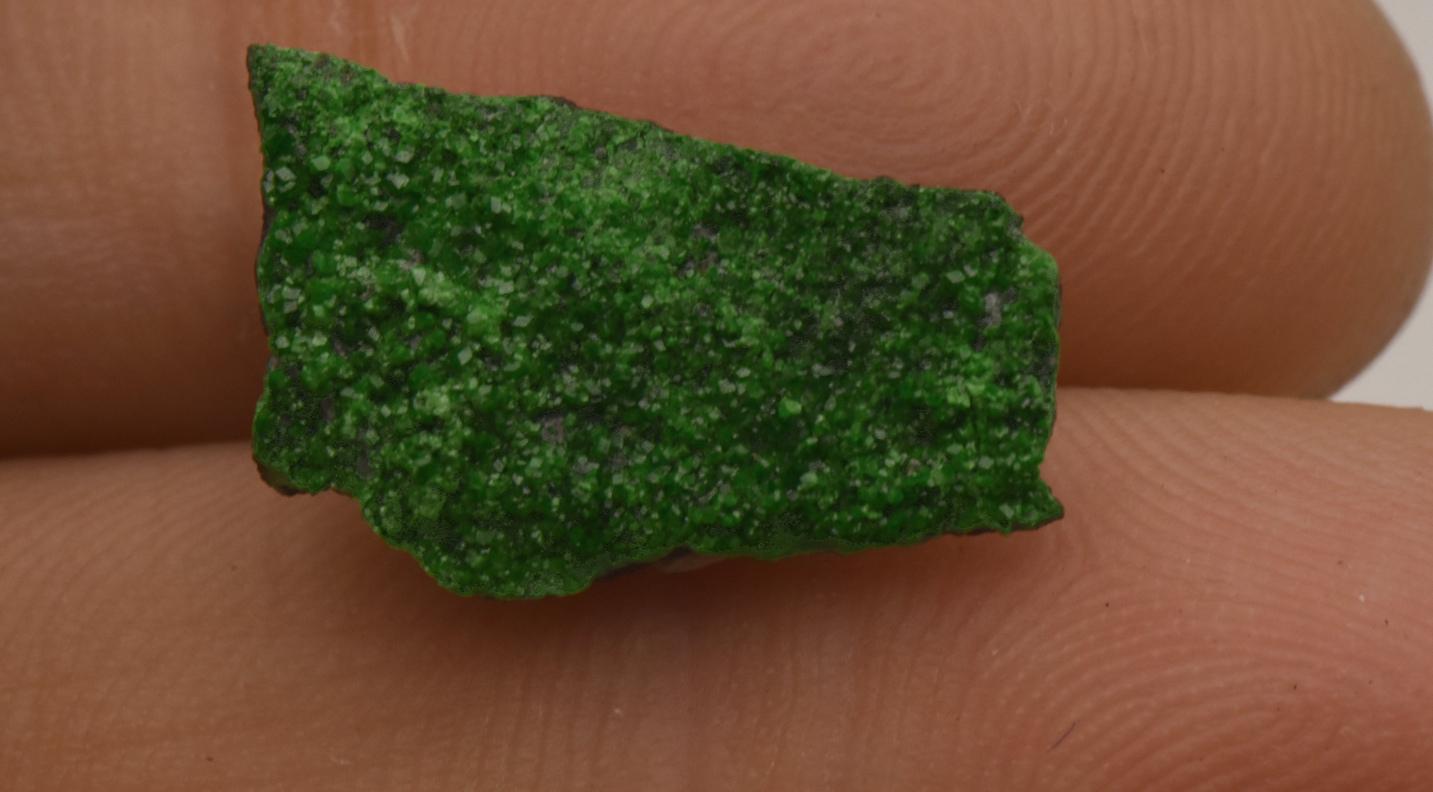 Uvarovite Crystal Cluster Thumbnail Specimen - Russia