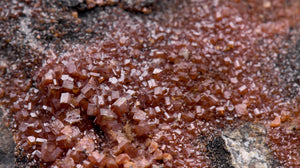 Tiny Vanadinite Crystals Cluster on Matrix - Arizona, USA