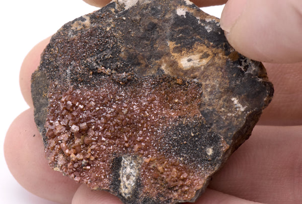 Tiny Vanadinite Crystals Cluster on Matrix - Arizona, USA