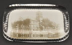 Vintage Washington High School Cedar Rapids Photograph Glass Paperweight