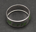 Sterling Silver Glow in the Dark "Merry Christmas" Band - Size 8