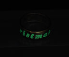 Sterling Silver Glow in the Dark "Merry Christmas" Band - Size 8