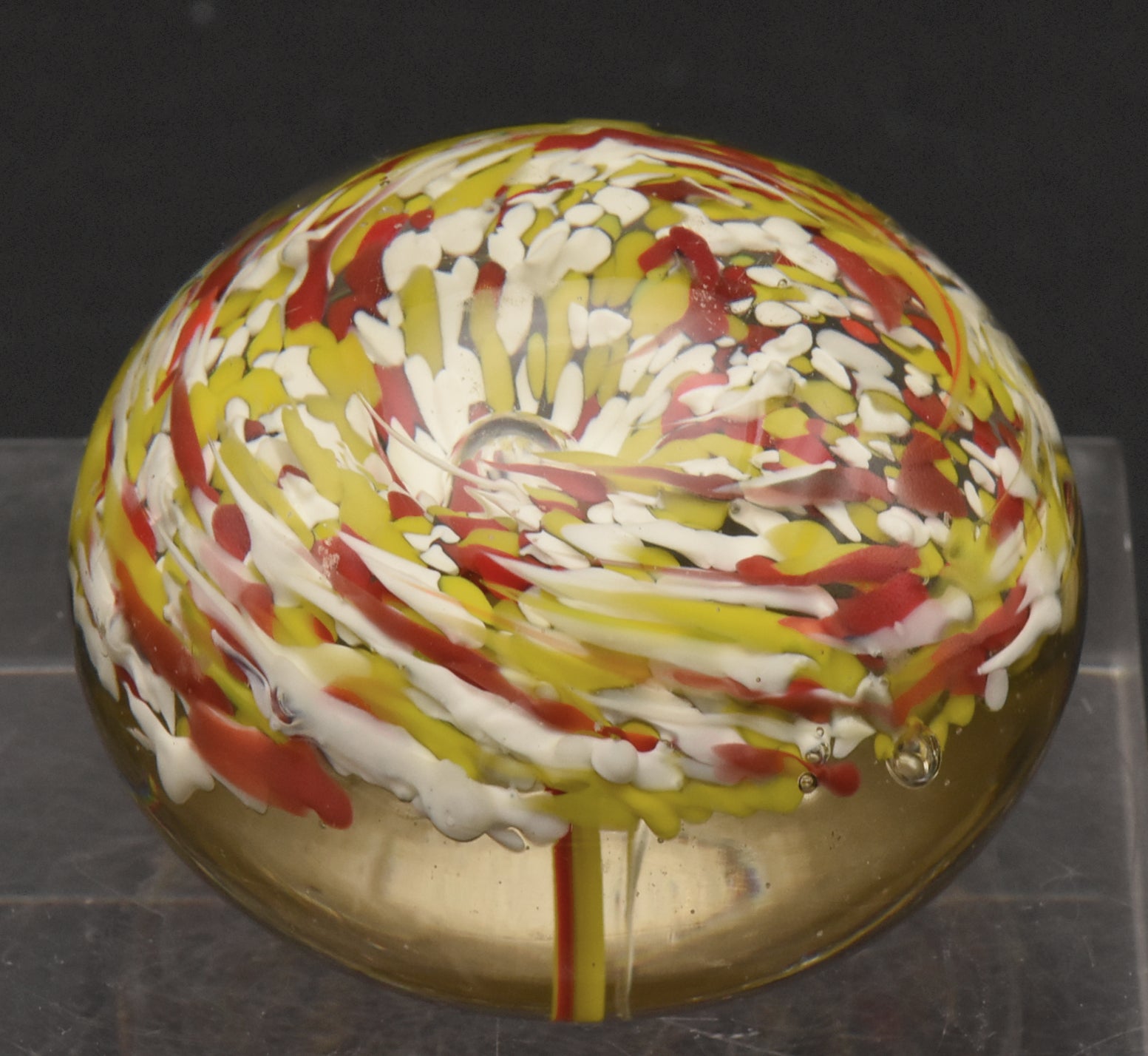Vintage Handmade Glass Colorful "Confetti" Paperweight