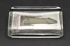 Vintage New York Advertising Glass Paperweight with Flatiron Building