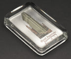 Vintage New York Advertising Glass Paperweight with Flatiron Building
